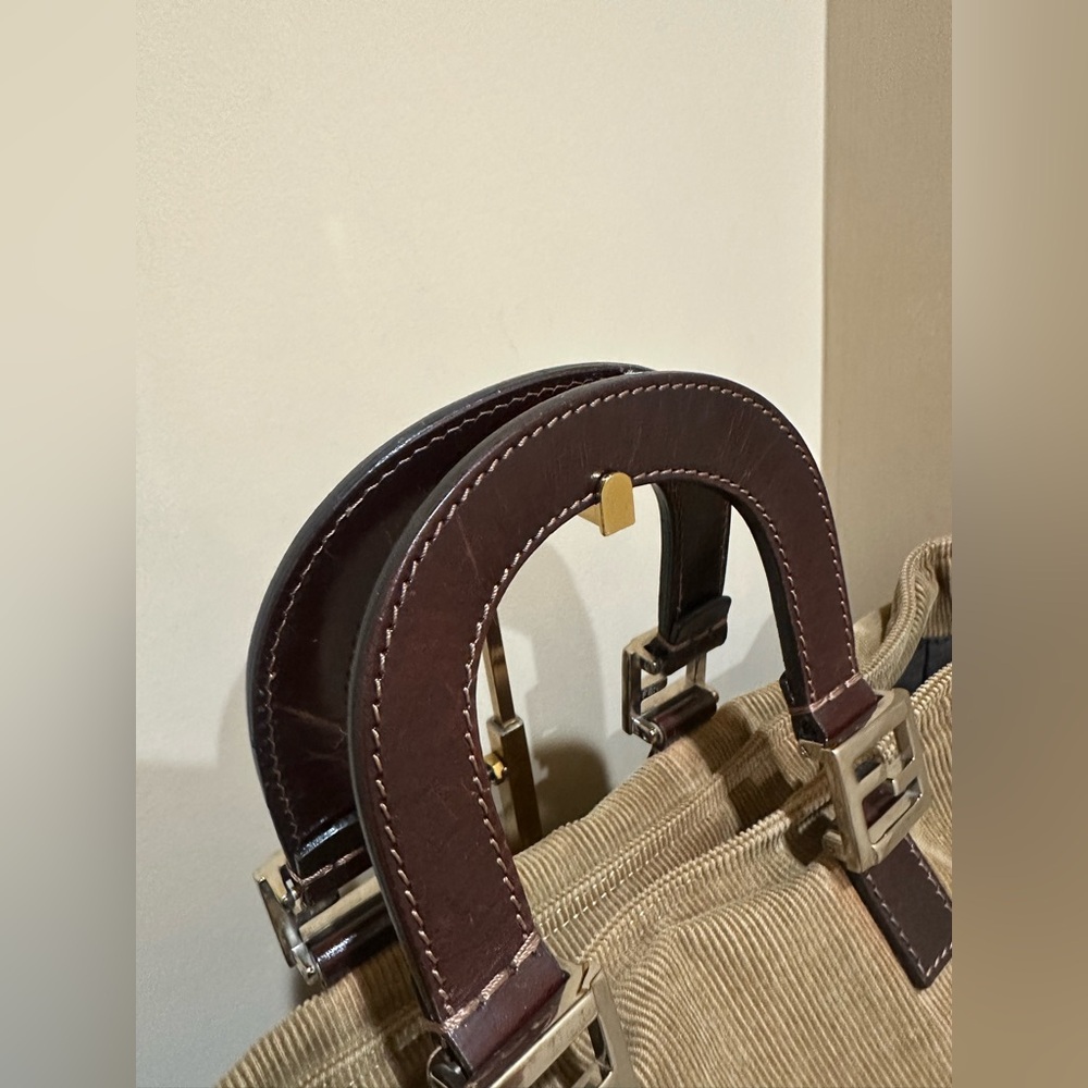 Fendi Brown Corduroy Bag - Picture 3 of 13